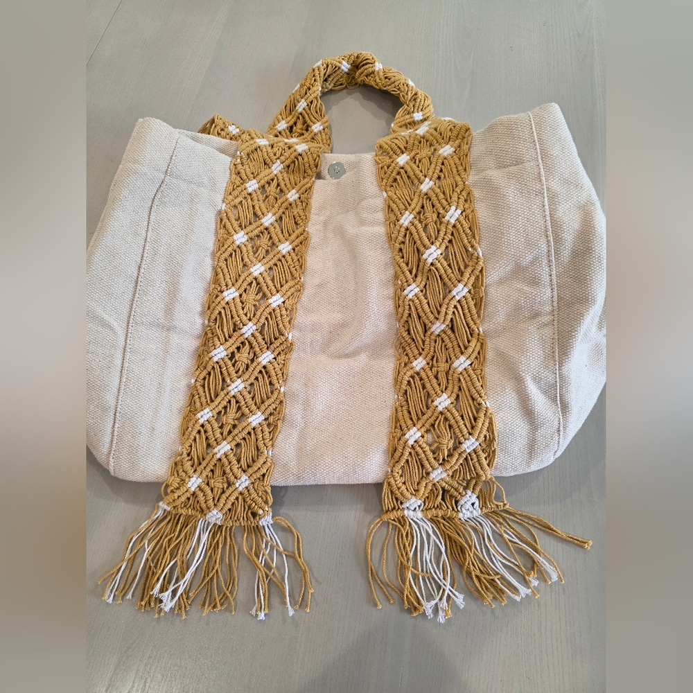 NWT Free People Mia Macrame Strap Tote Women's Bag - Picture 7 of 8